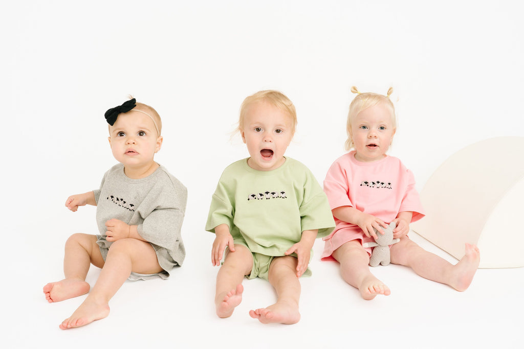 Green Sheep Embroidered Slouchy Set
