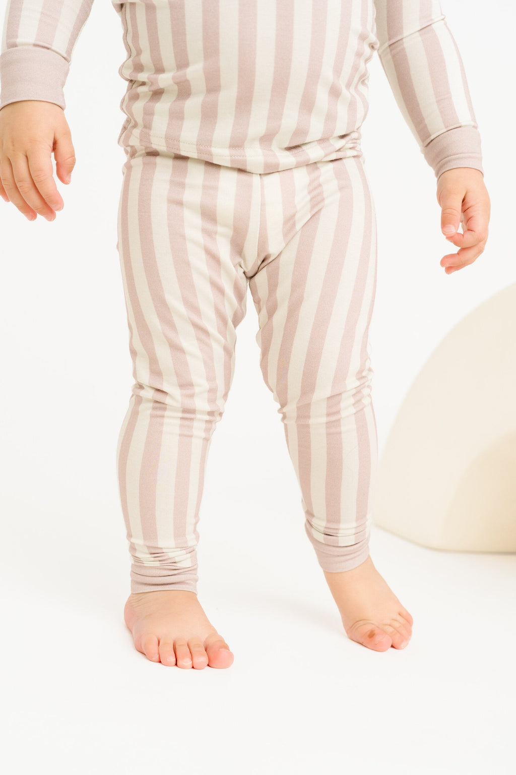 Blush Stripe Bamboo Set