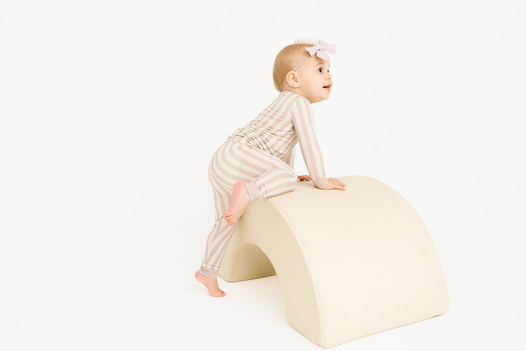 Blush Stripe Bamboo Set
