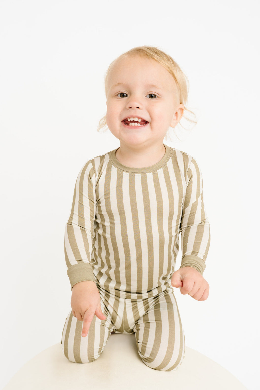 Olive Stripe Bamboo Set
