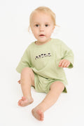 Green Sheep Embroidered Slouchy Set