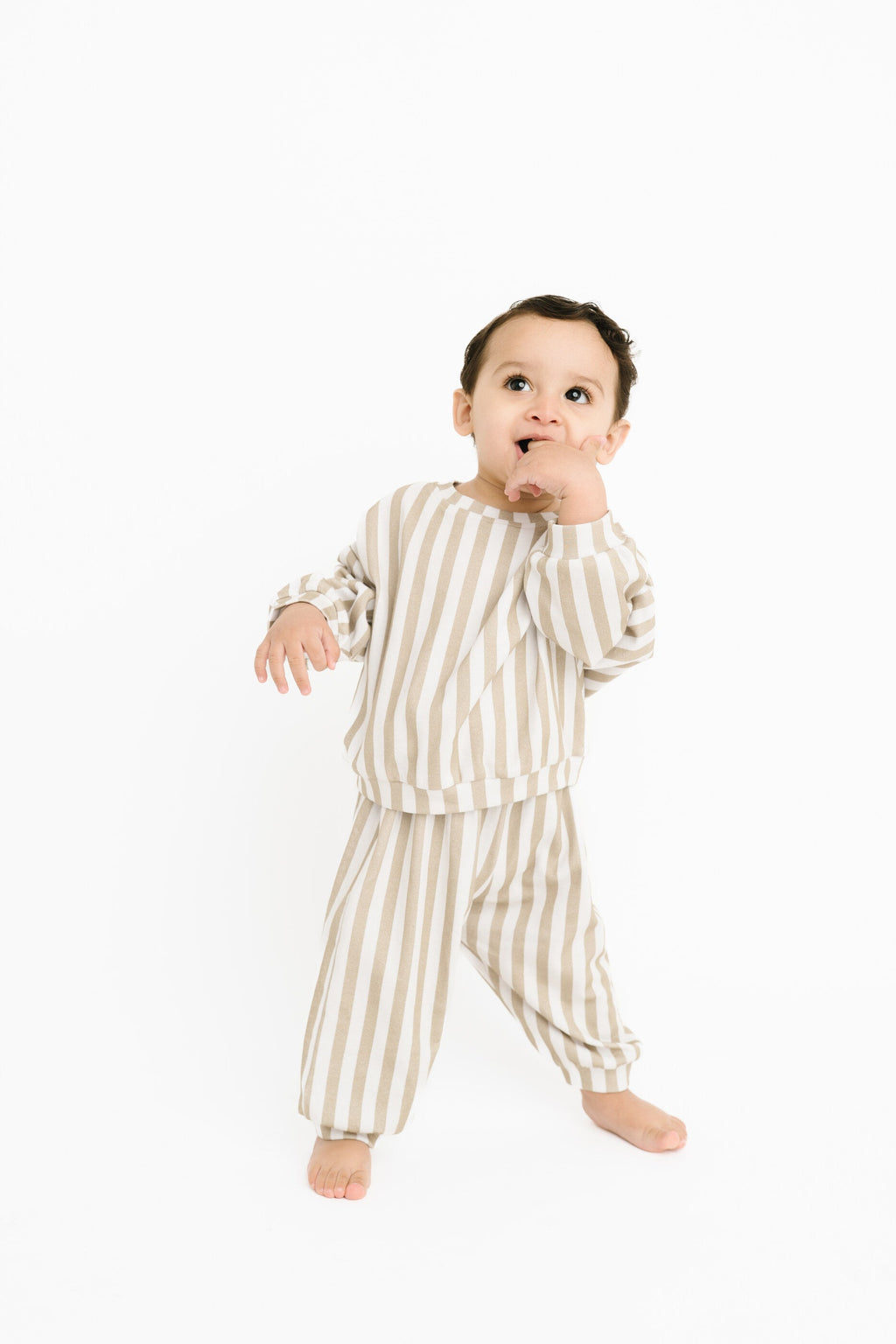 Olive Stripe Sweatsuit