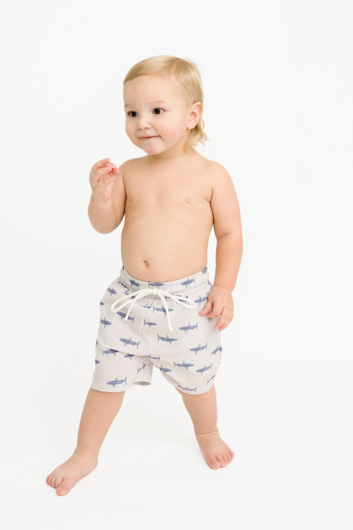 Mini Shark Swim Trunks