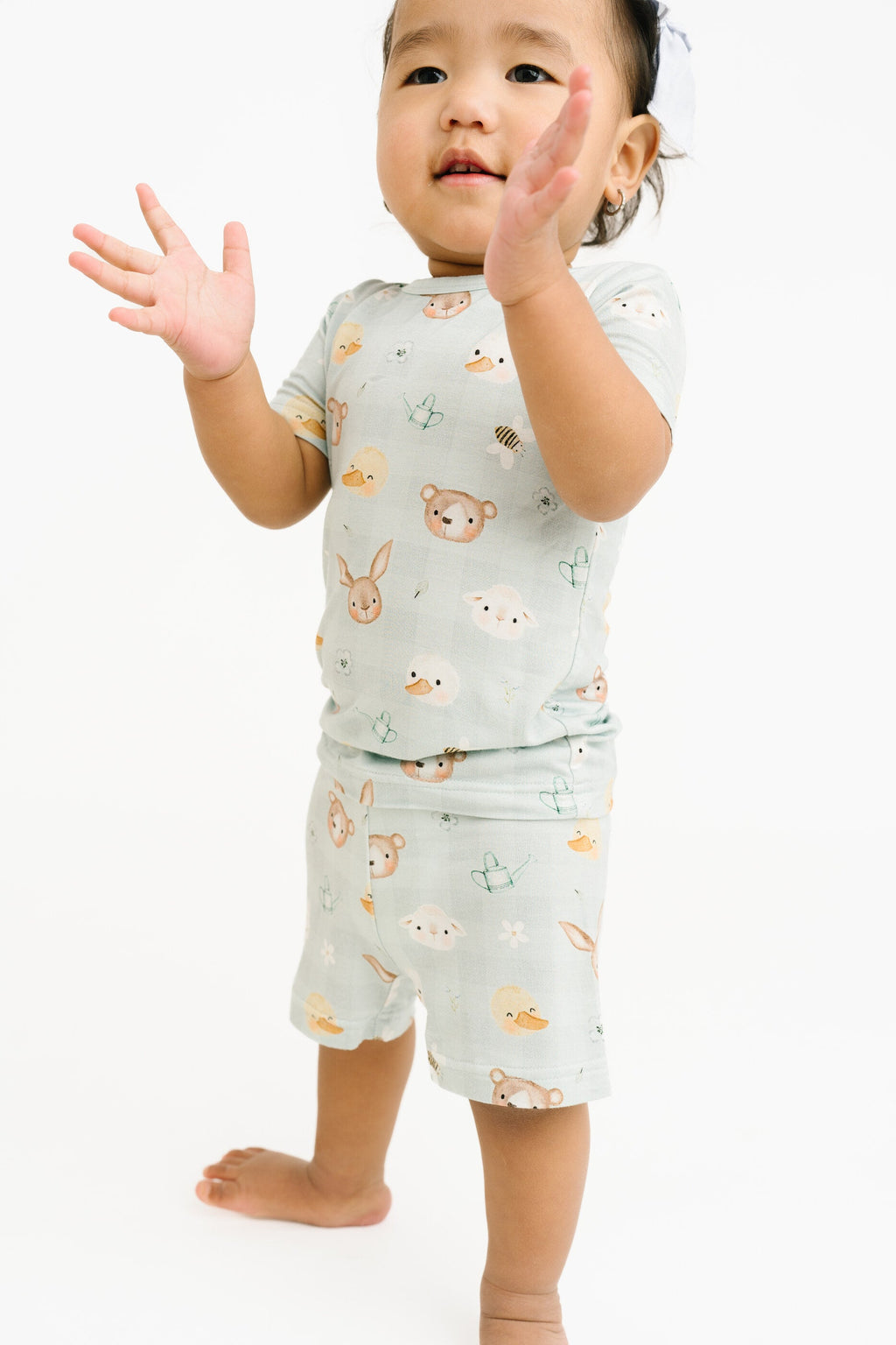 Springtime Pals Bamboo Shorts Set