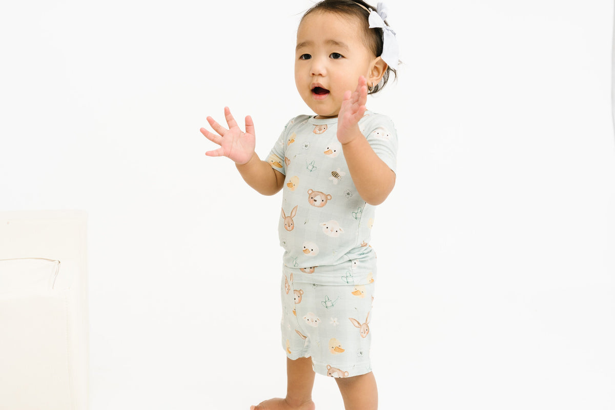 Springtime Pals Bamboo Shorts Set