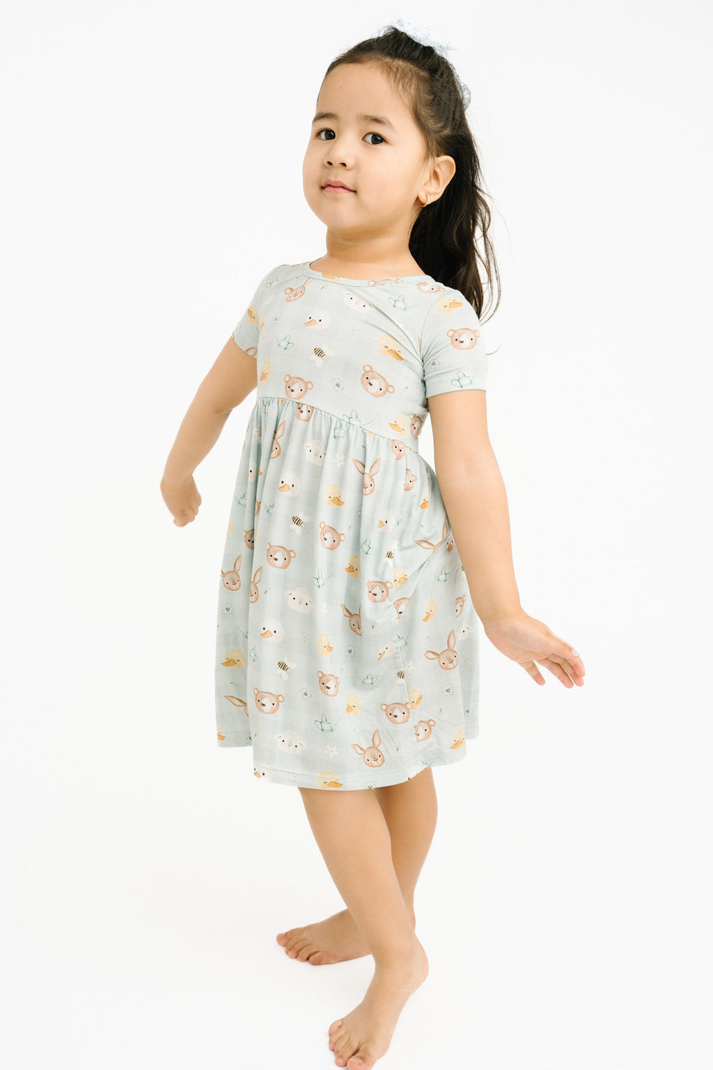Springtime Pals Short Sleeve Bamboo Dress