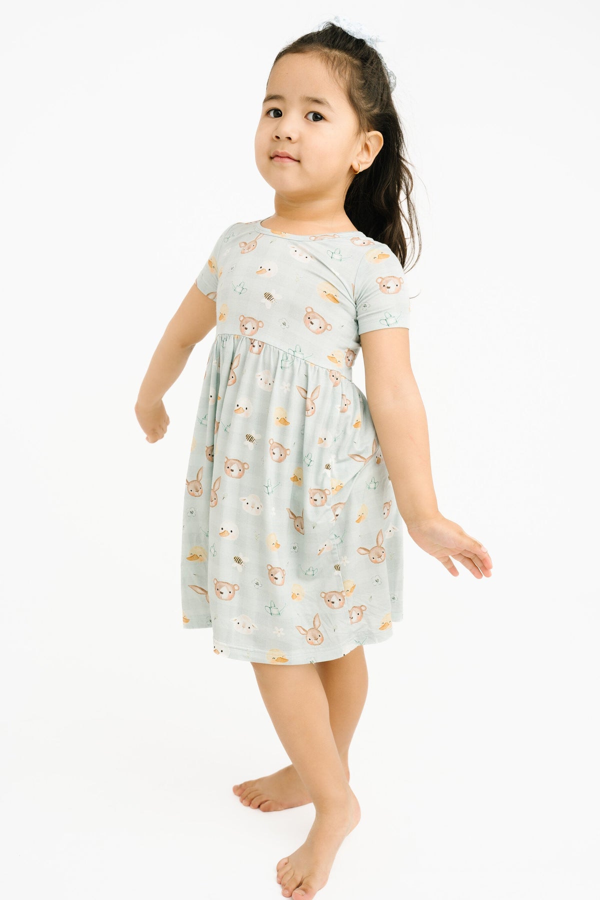 Springtime Pals Short Sleeve Bamboo Dress