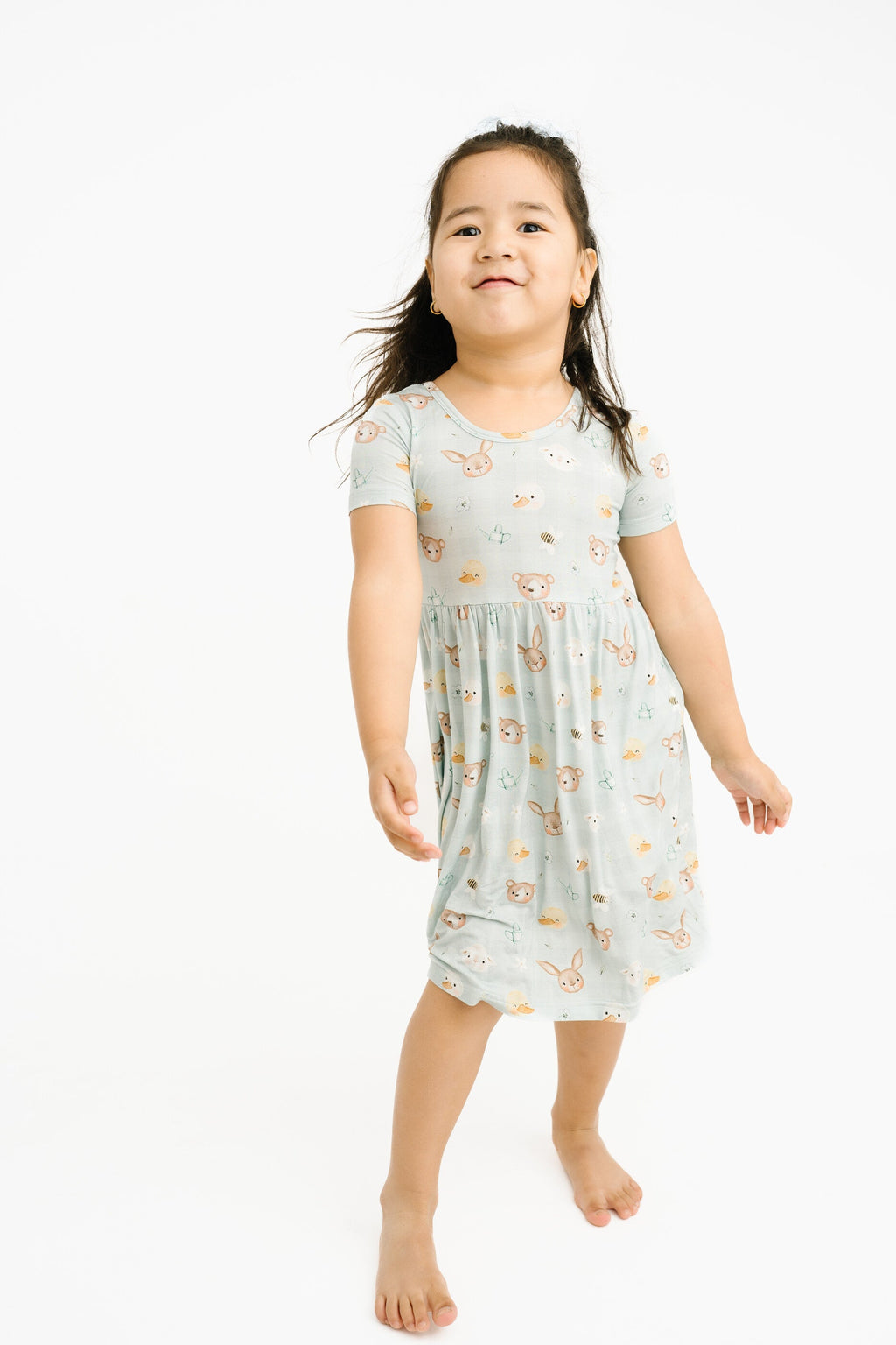 Springtime Pals Short Sleeve Bamboo Dress