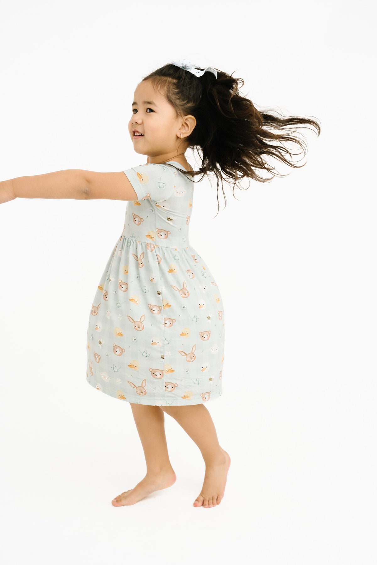 Springtime Pals Short Sleeve Bamboo Dress