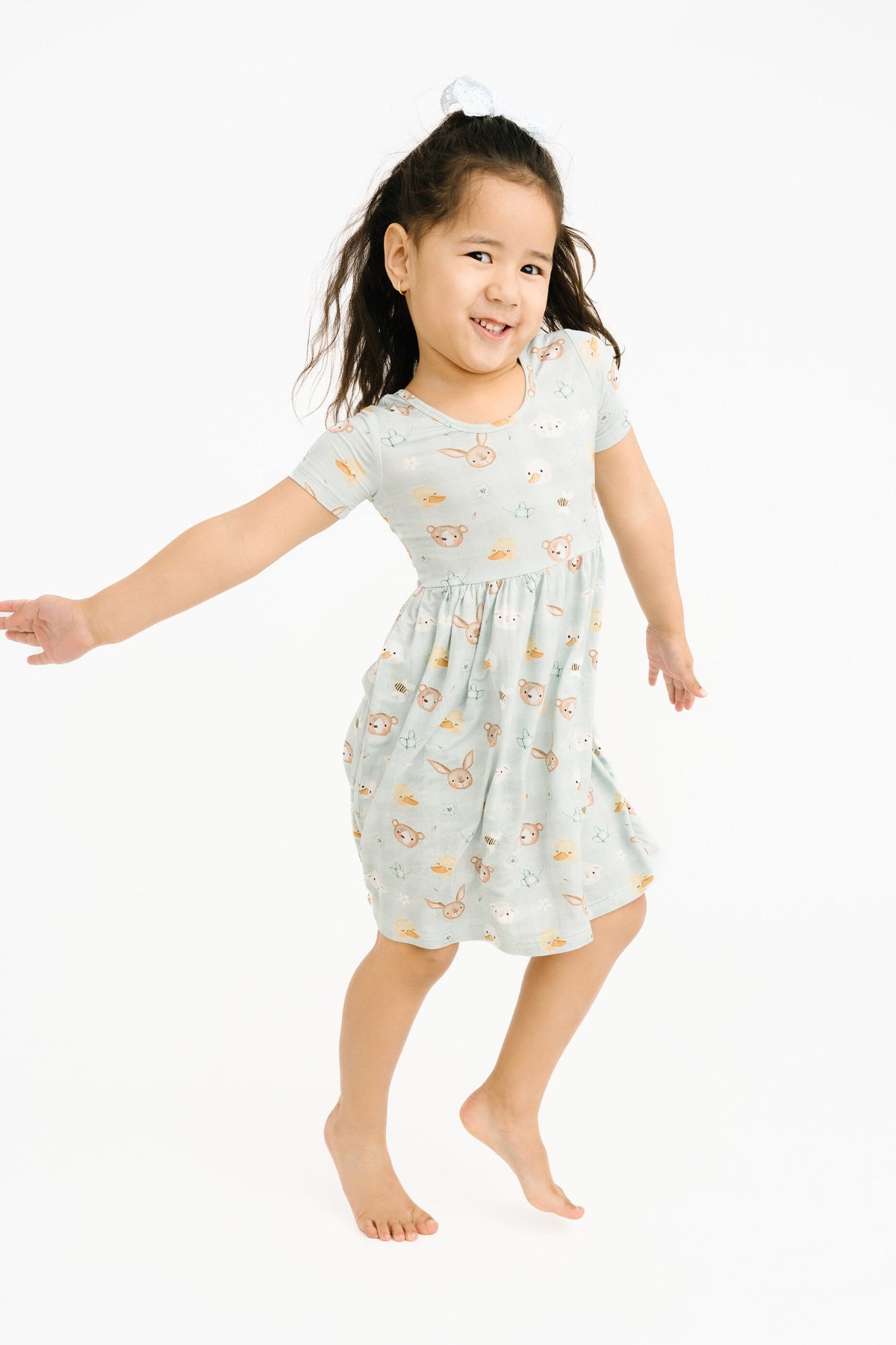 Springtime Pals Short Sleeve Bamboo Dress