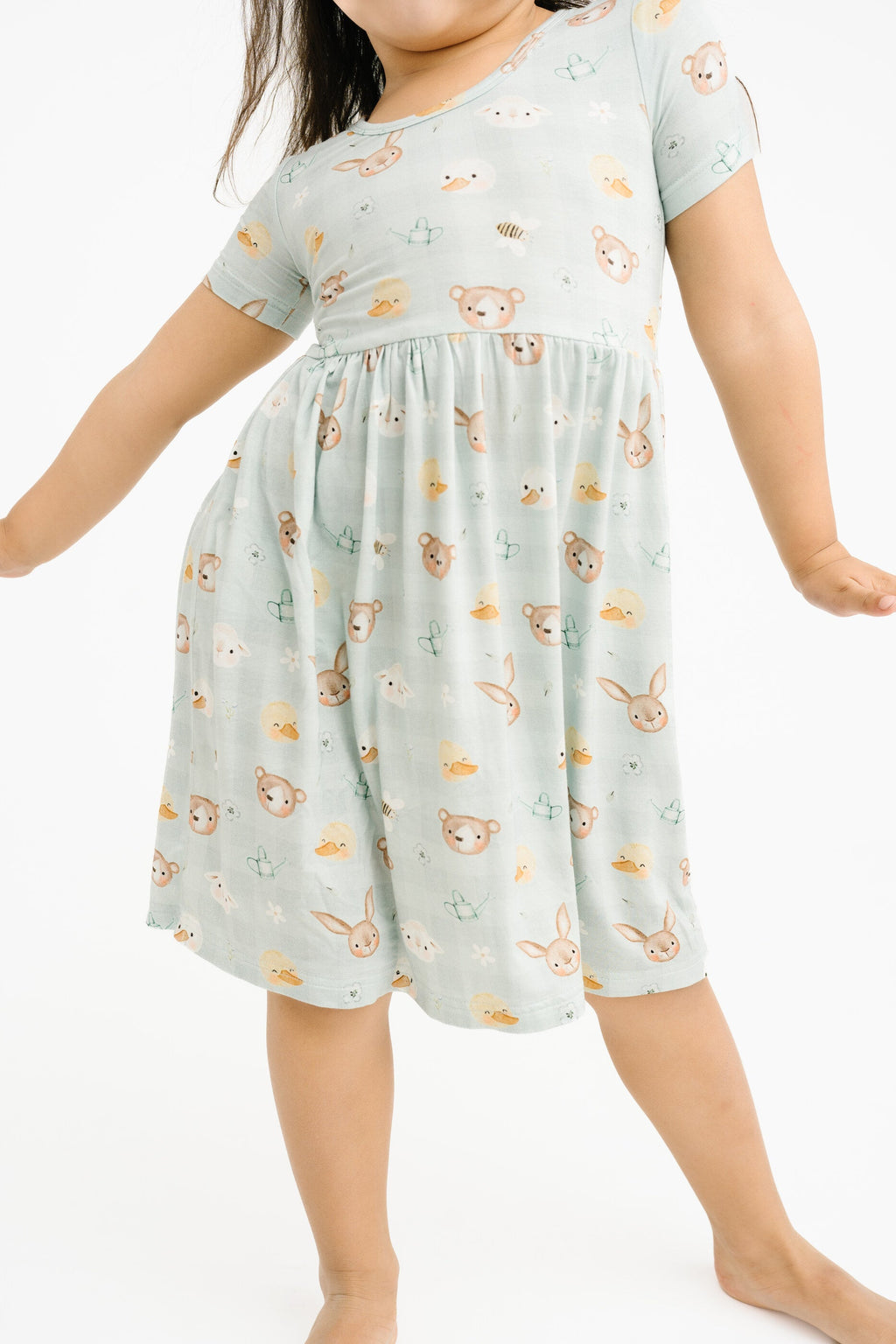 Springtime Pals Short Sleeve Bamboo Dress