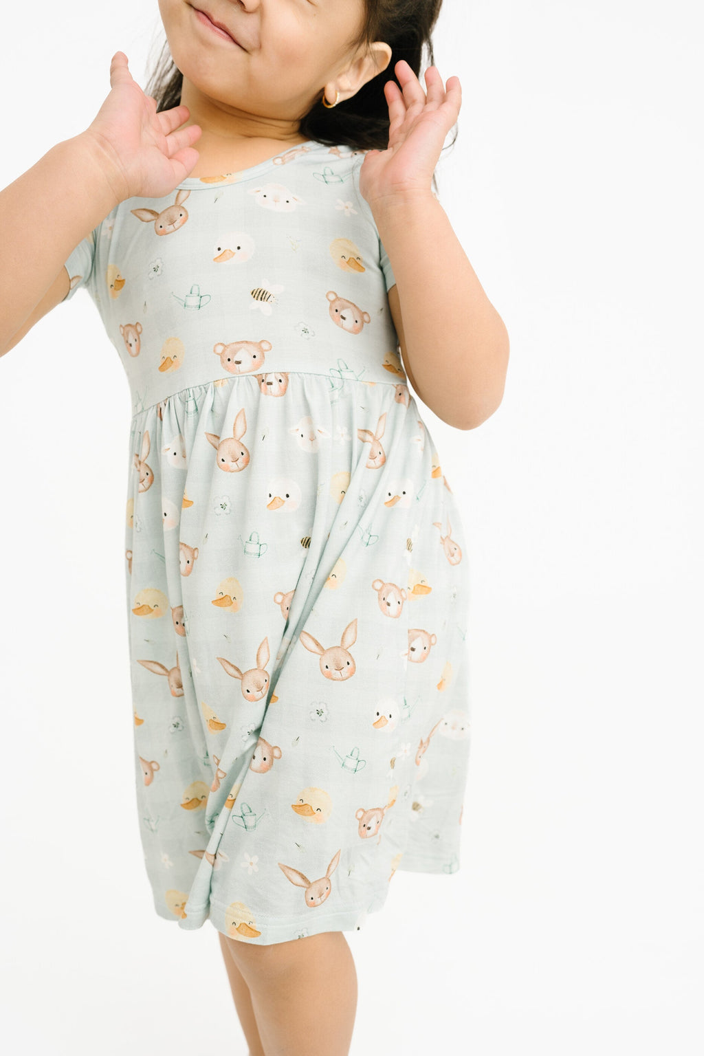 Springtime Pals Short Sleeve Bamboo Dress
