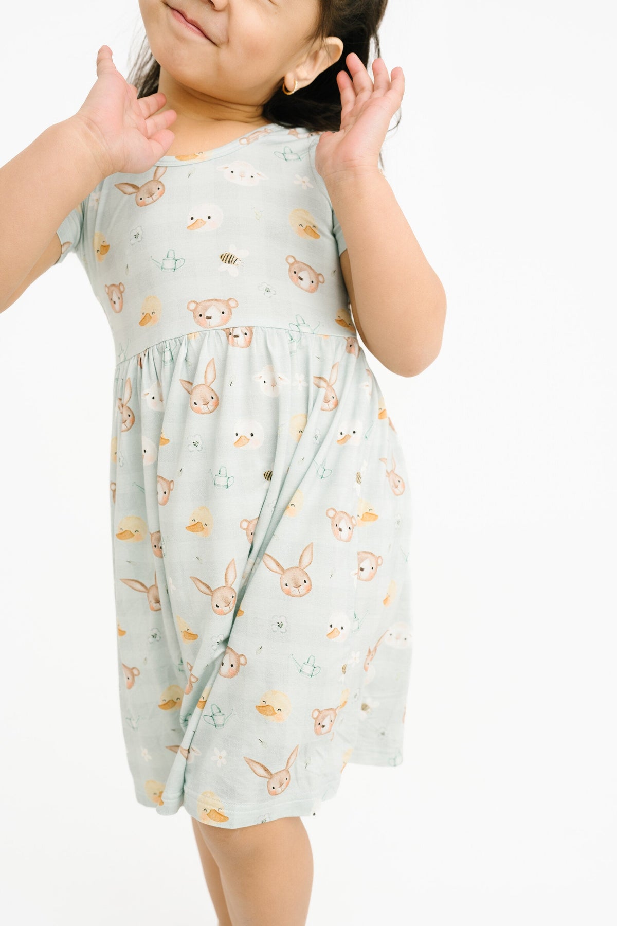 Springtime Pals Short Sleeve Bamboo Dress
