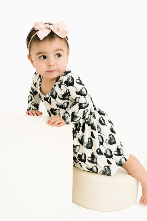 Black Heart Balloons Bamboo Dress