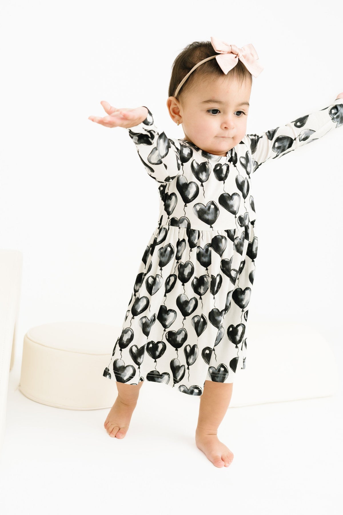 Black Heart Balloons Bamboo Dress