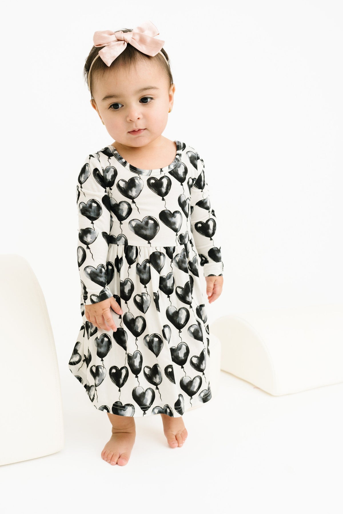 Black Heart Balloons Bamboo Dress