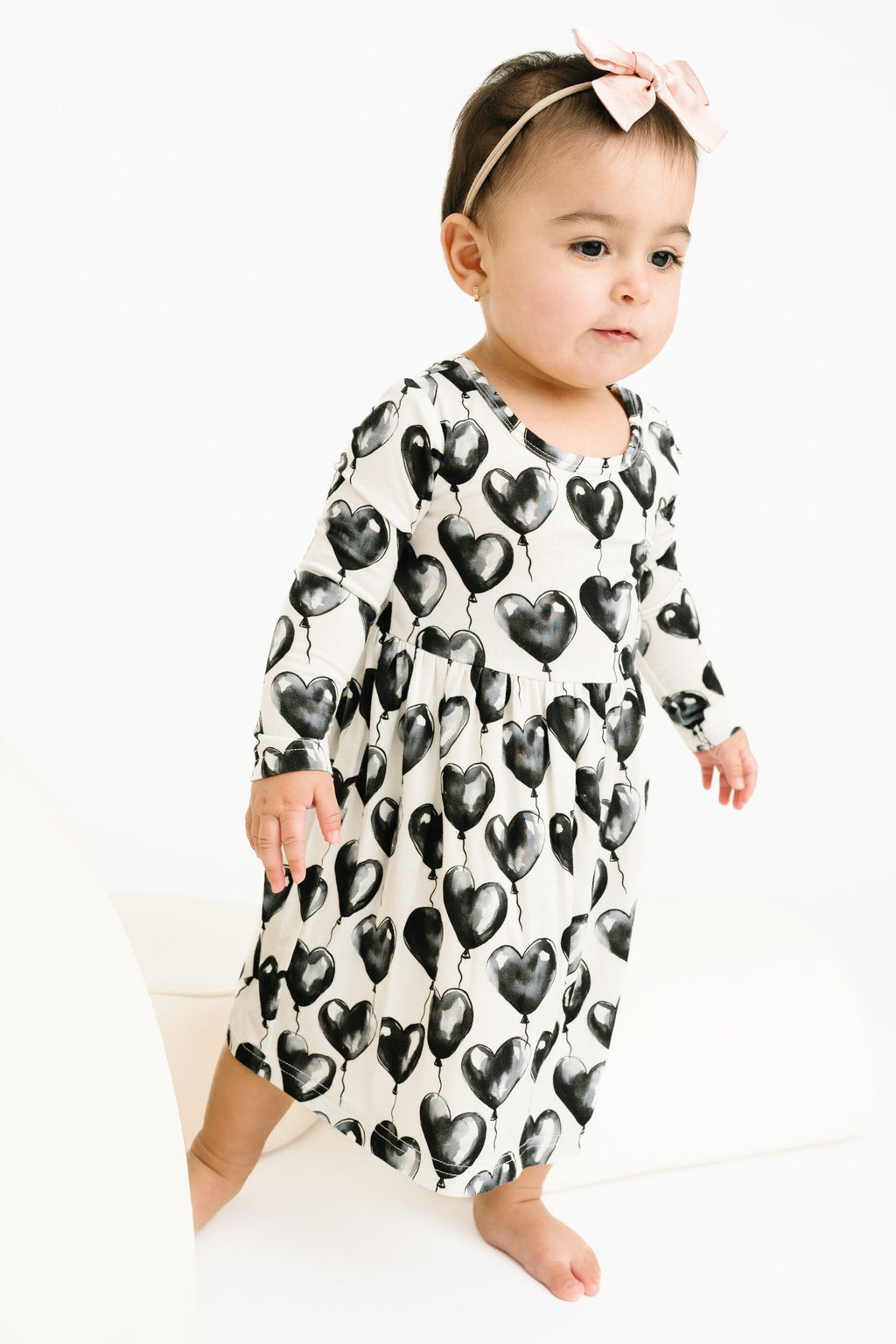 Black Heart Balloons Bamboo Dress