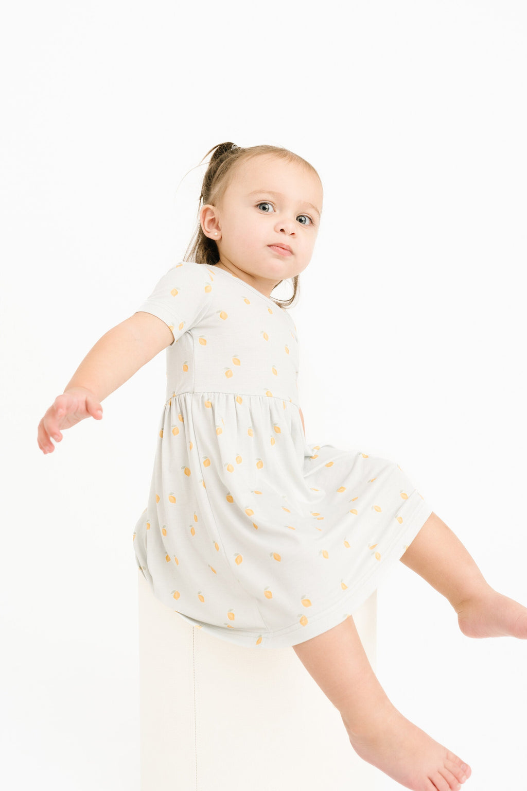 Lemon Delight Short Sleeve Bamboo Dress