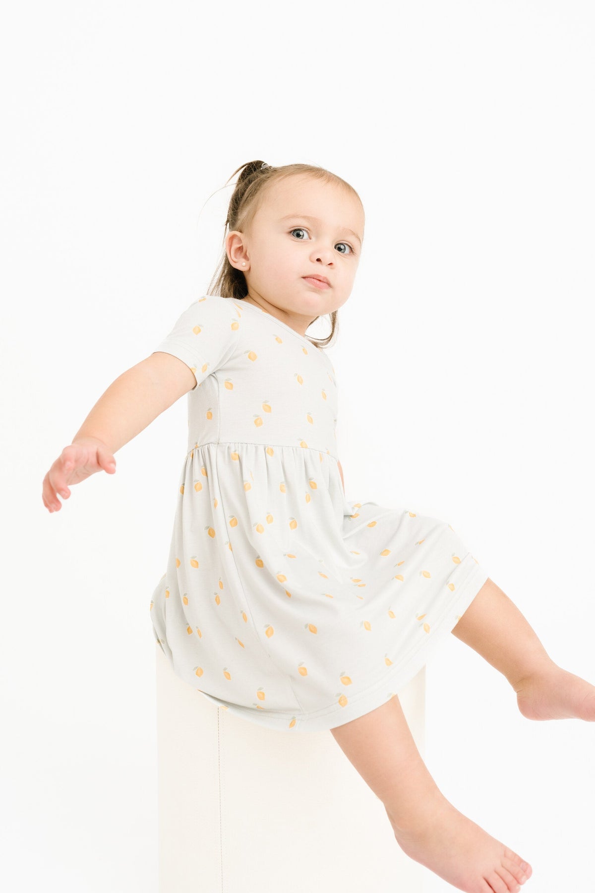Lemon Delight Short Sleeve Bamboo Dress